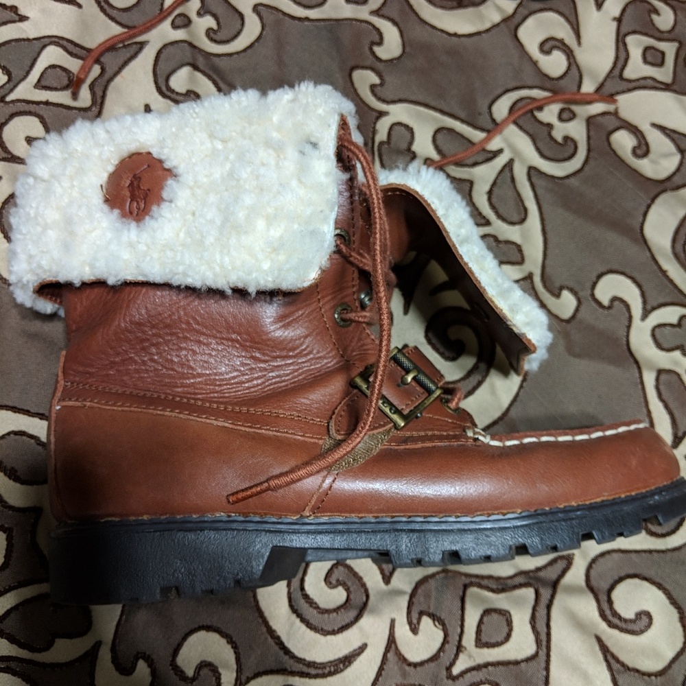 Ralph Lauren polo combat boots